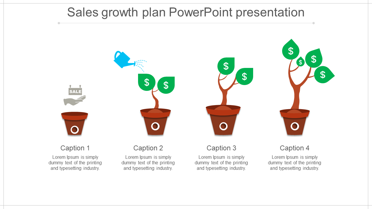 Attractive Sales Growth Plan PowerPoint Presentation for PPT and Google Slides